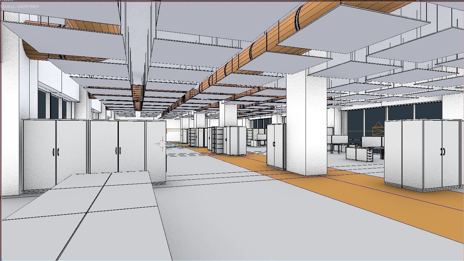 Office space 2 Low-poly 3D model_6