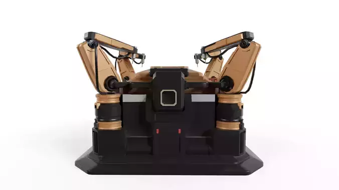 Sci-Fi Drone Launchpad - Deployment Crate