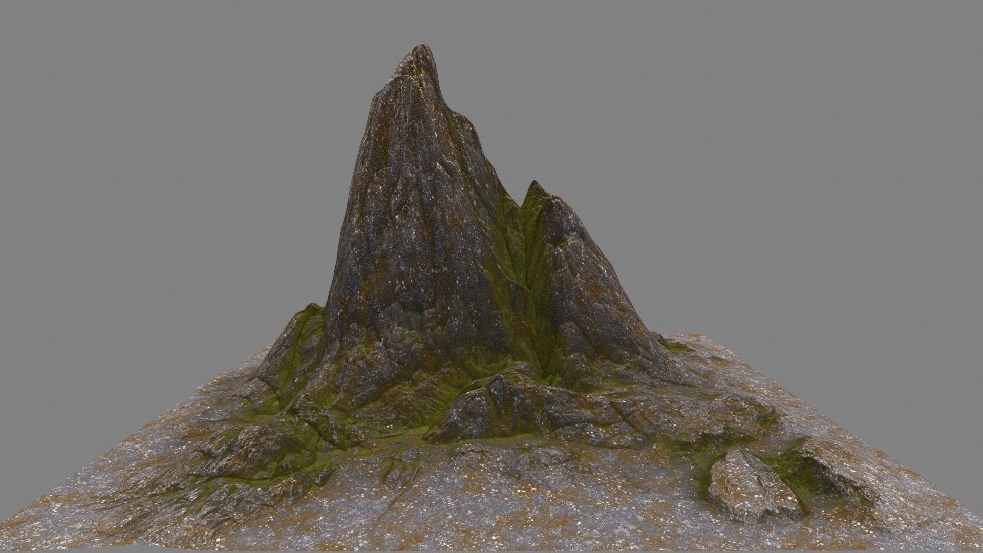 rock moss Low-poly 3D model_4