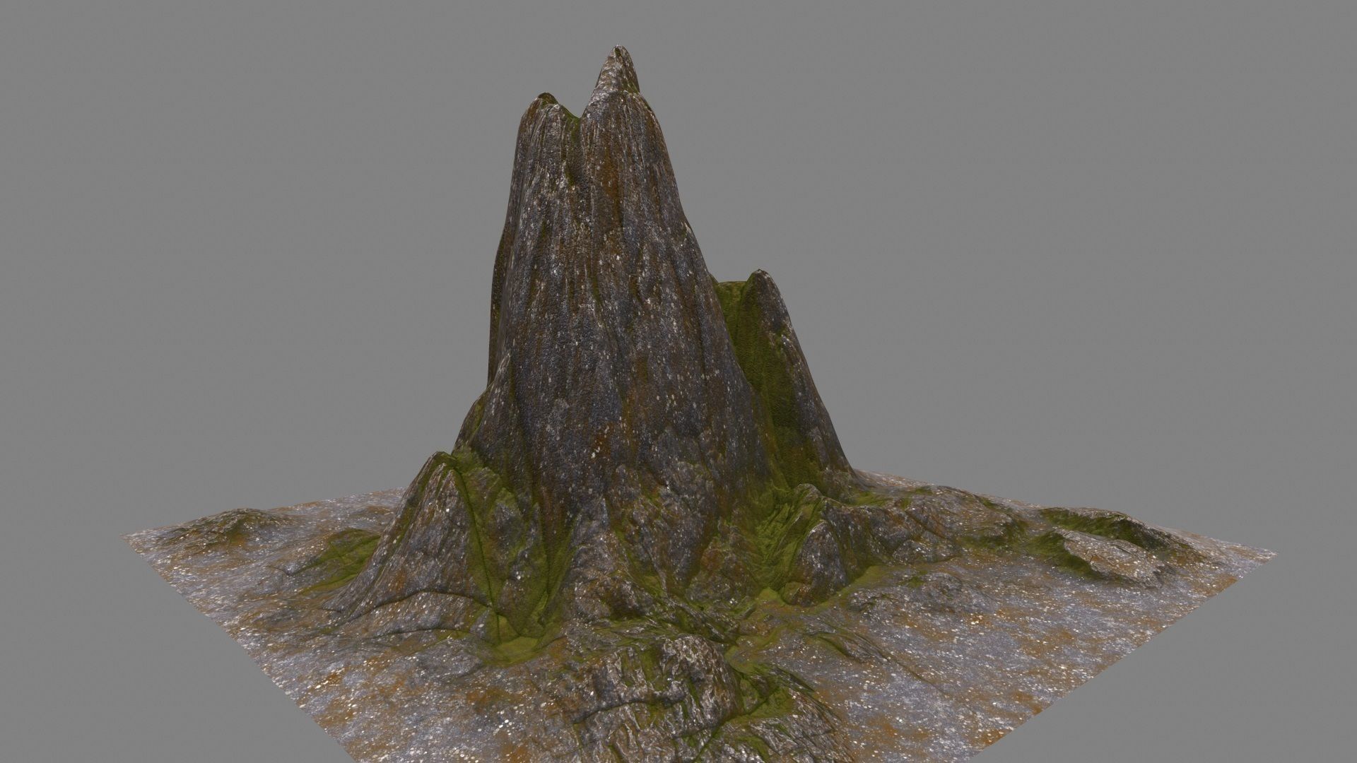 rock moss Low-poly 3D model_6