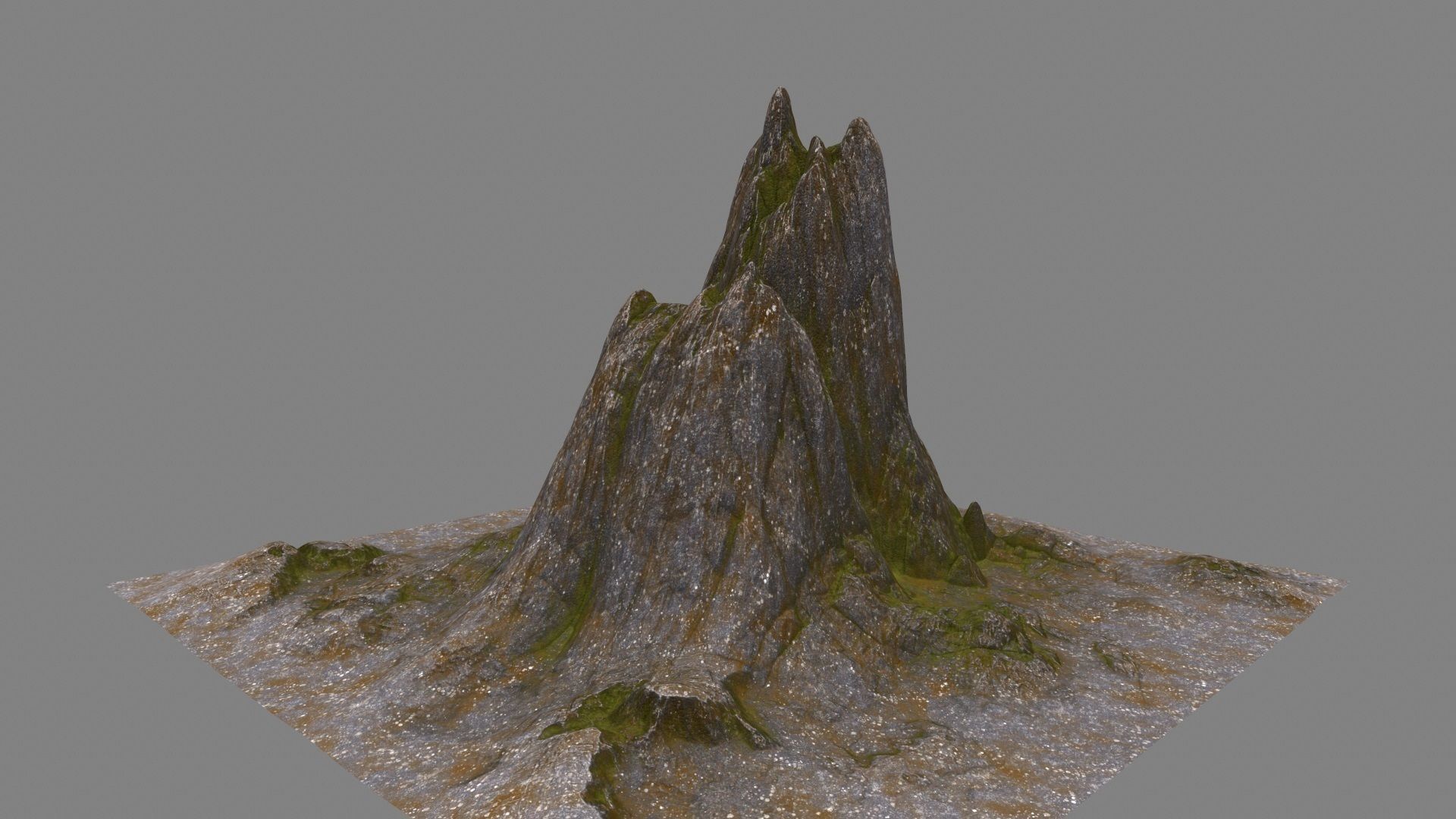 rock moss Low-poly 3D model_13