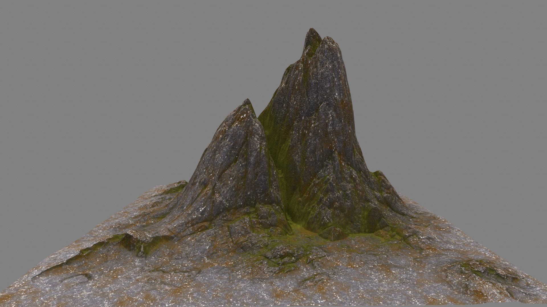 rock moss Low-poly 3D model_10