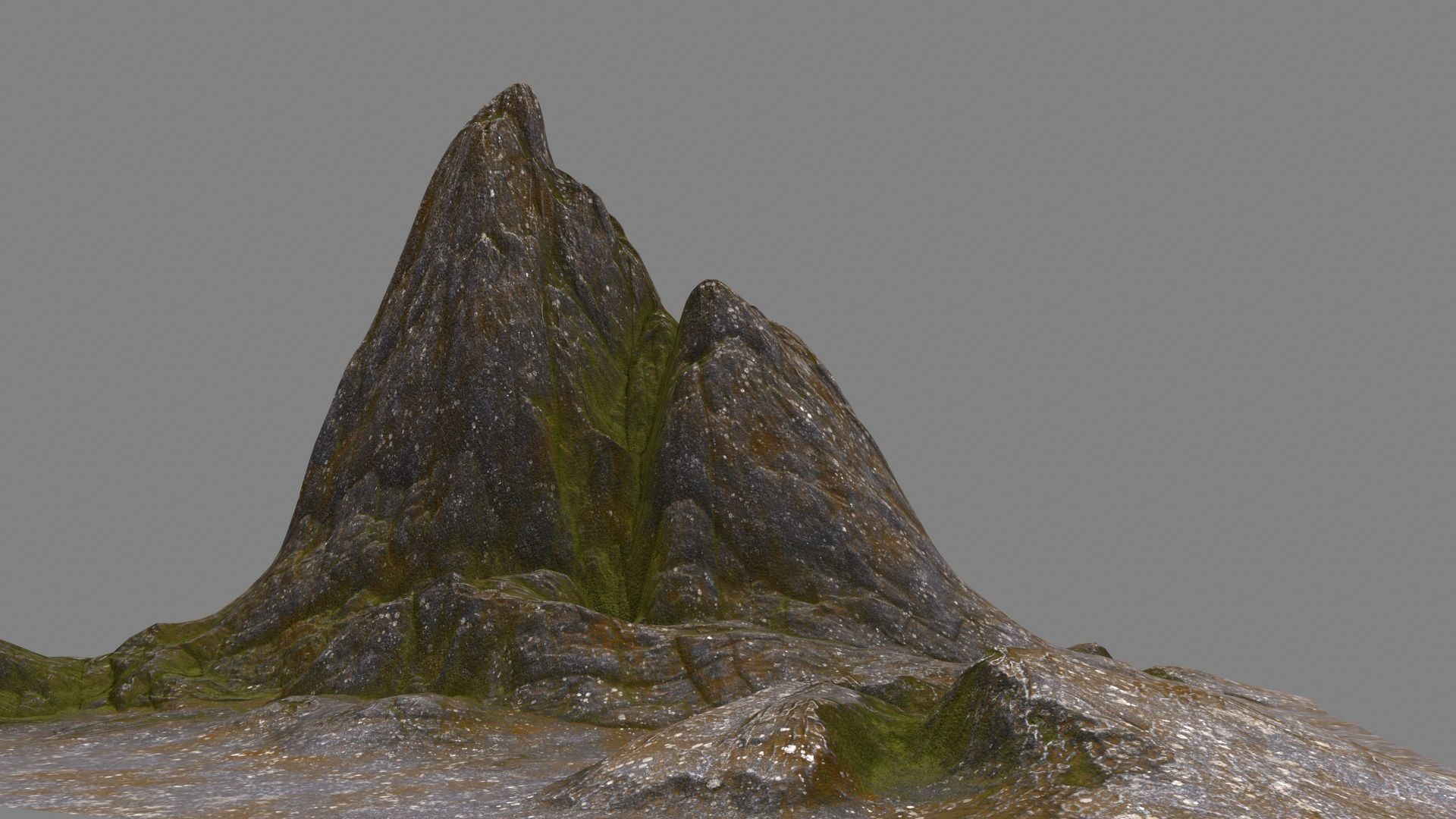 rock moss Low-poly 3D model_8