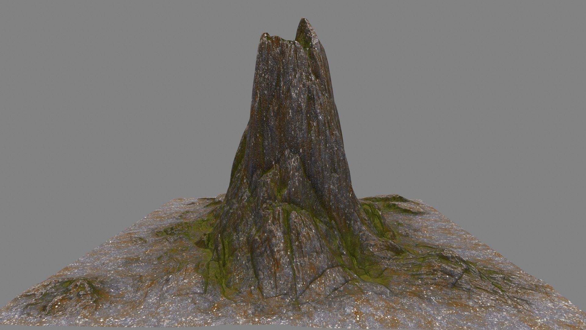 rock moss Low-poly 3D model_9