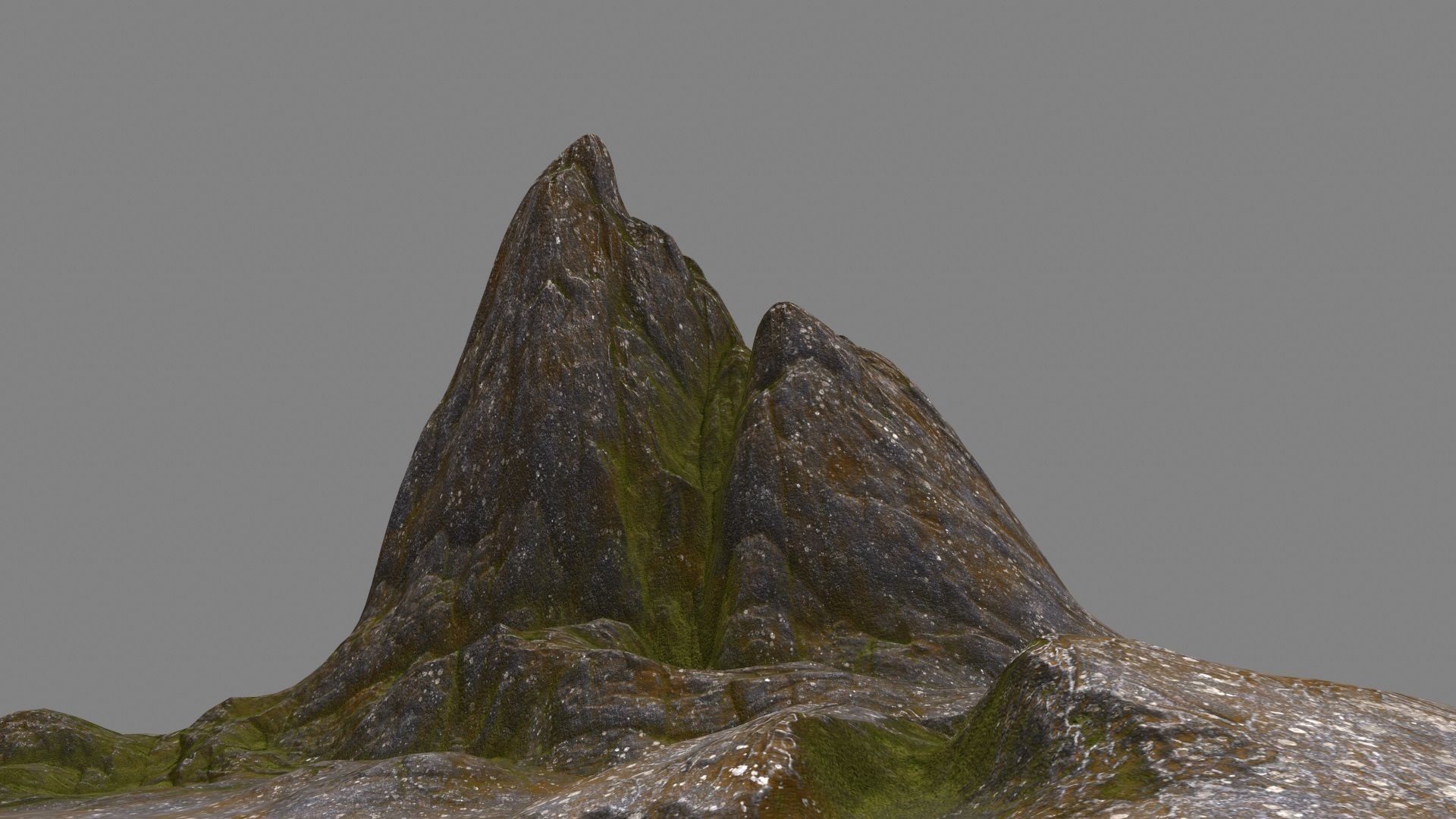 rock moss Low-poly 3D model_2