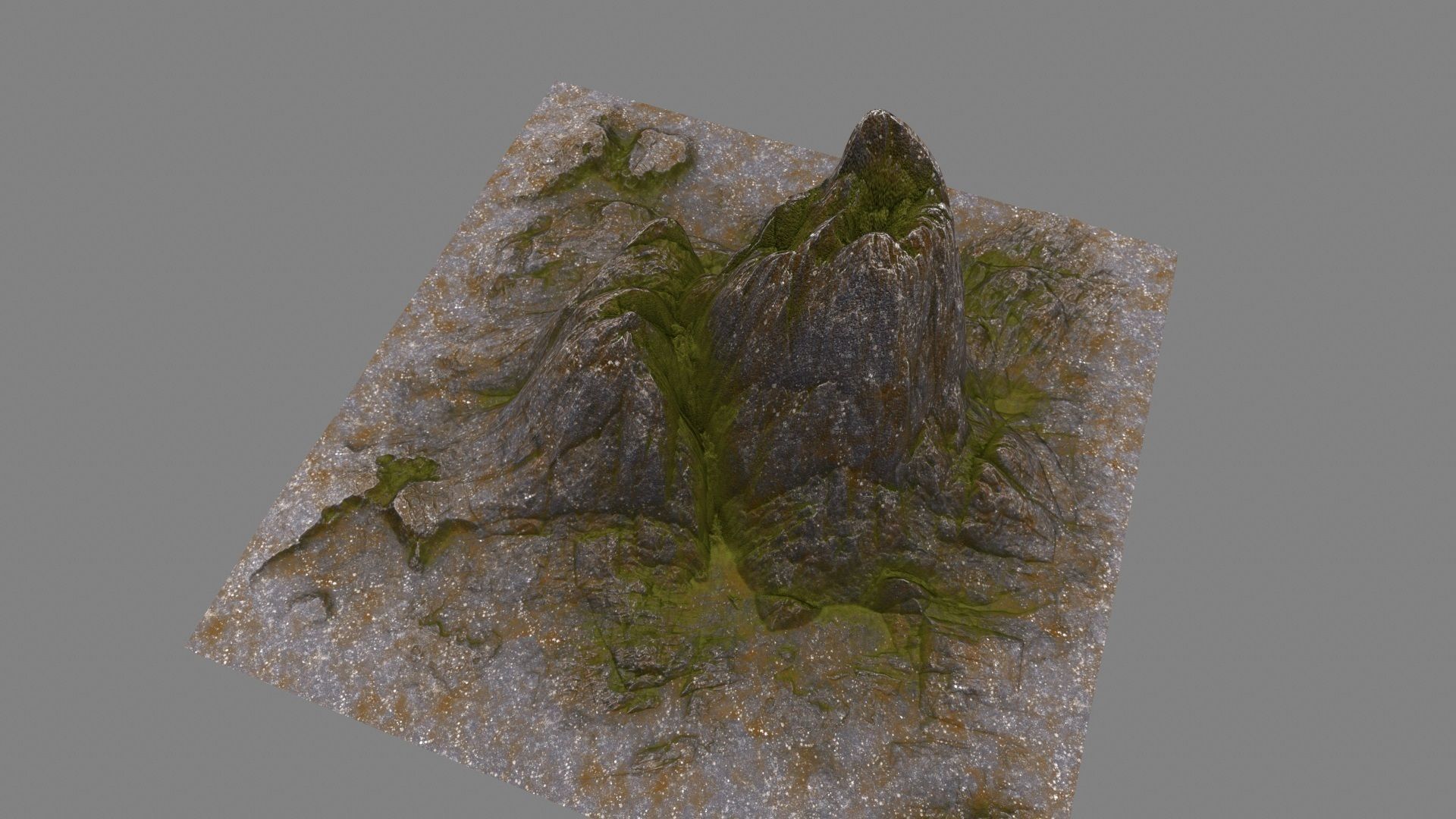 rock moss Low-poly 3D model_16