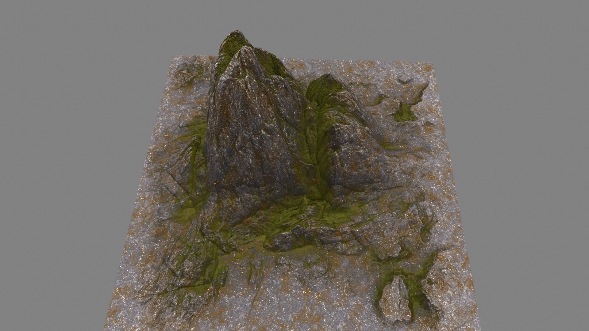 rock moss Low-poly 3D model_12