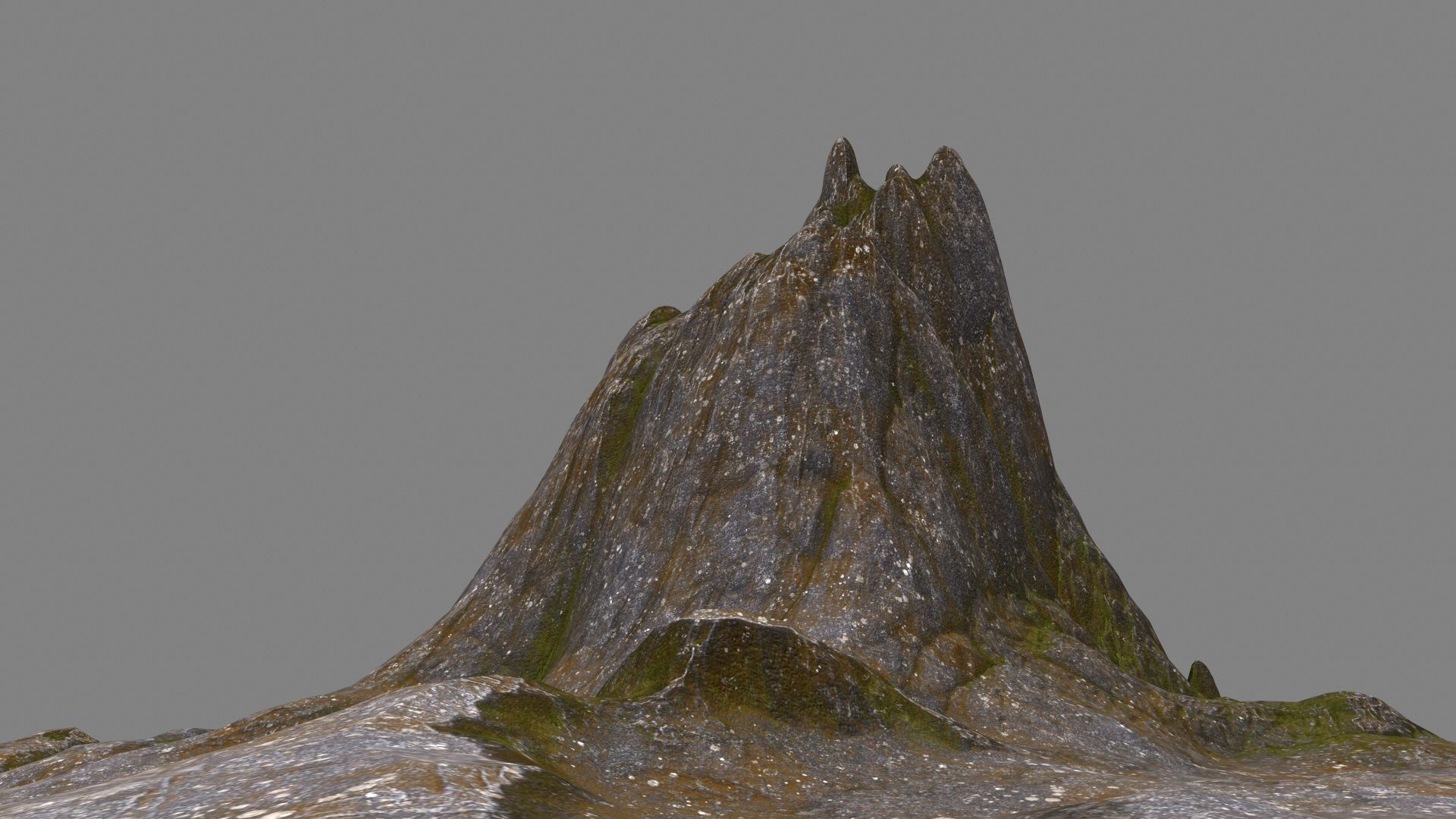 rock moss Low-poly 3D model_3