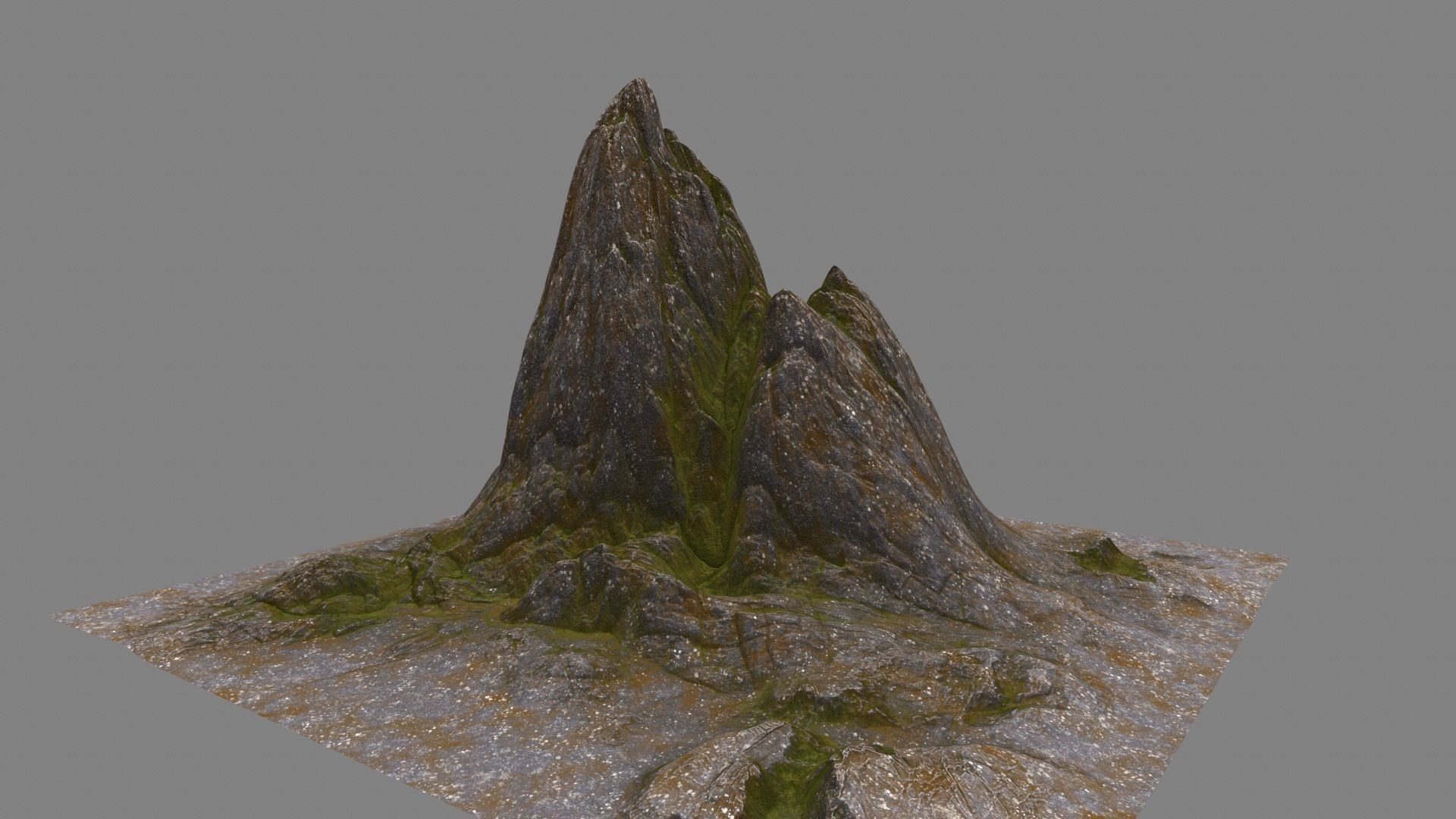 rock moss Low-poly 3D model_15