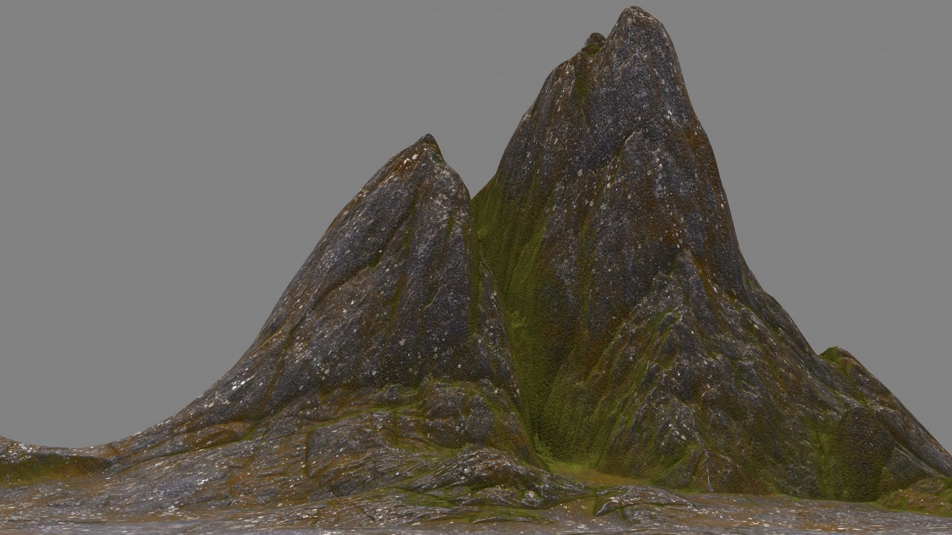 rock moss Low-poly 3D model_5