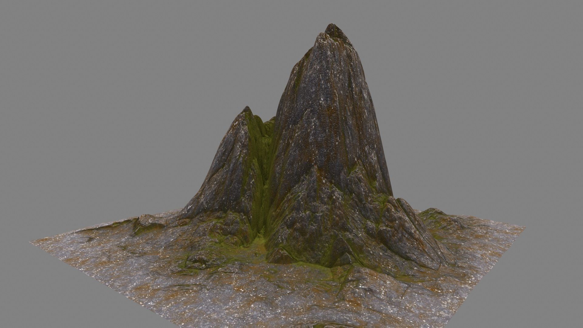 rock moss Low-poly 3D model_11