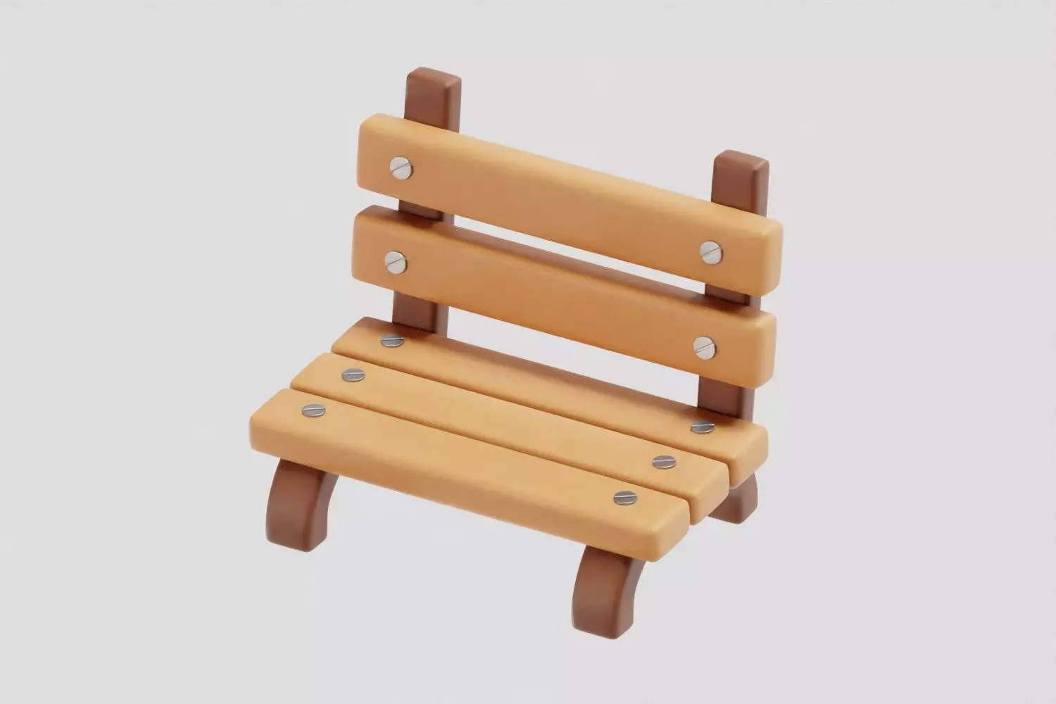Park Bench Low-poly 3D model