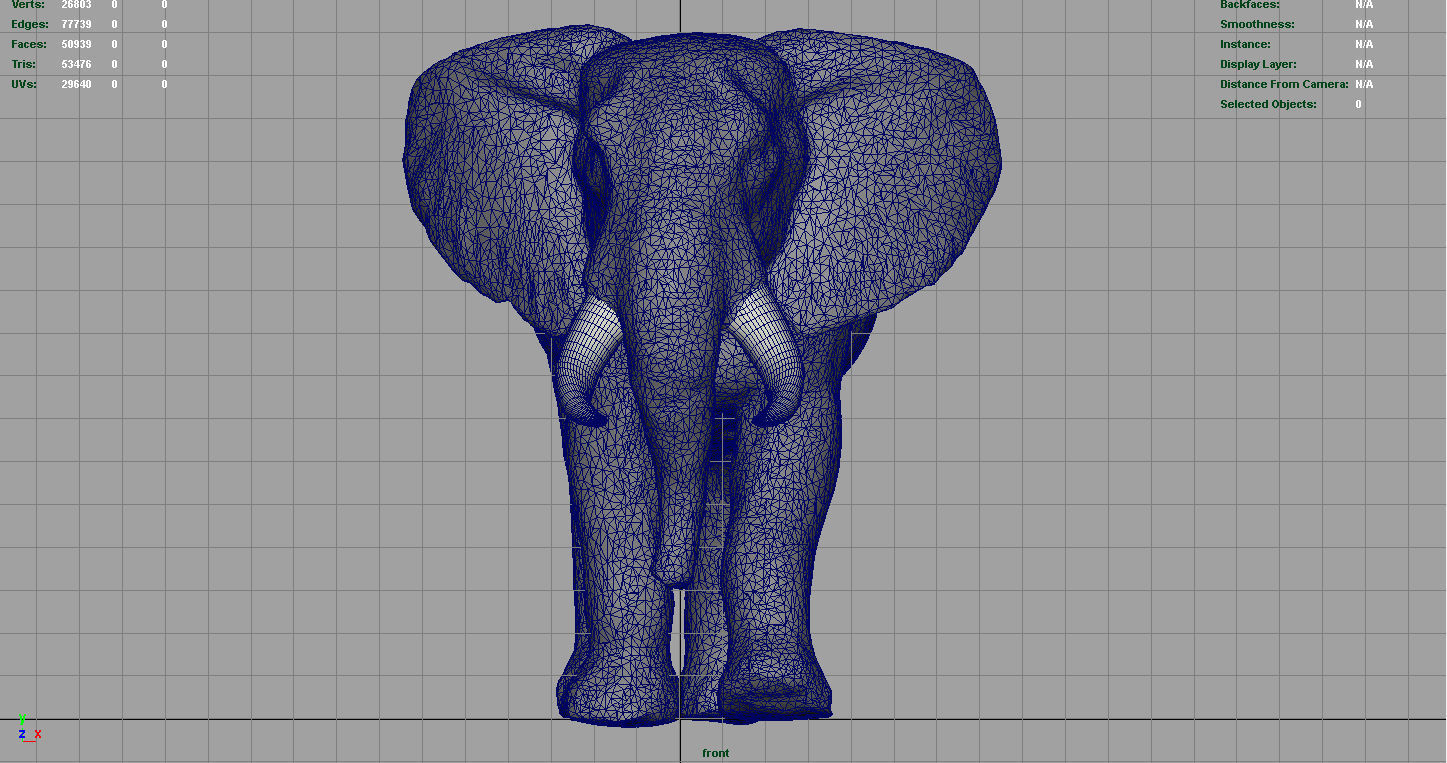 African Elephant Low-poly 3D model_12
