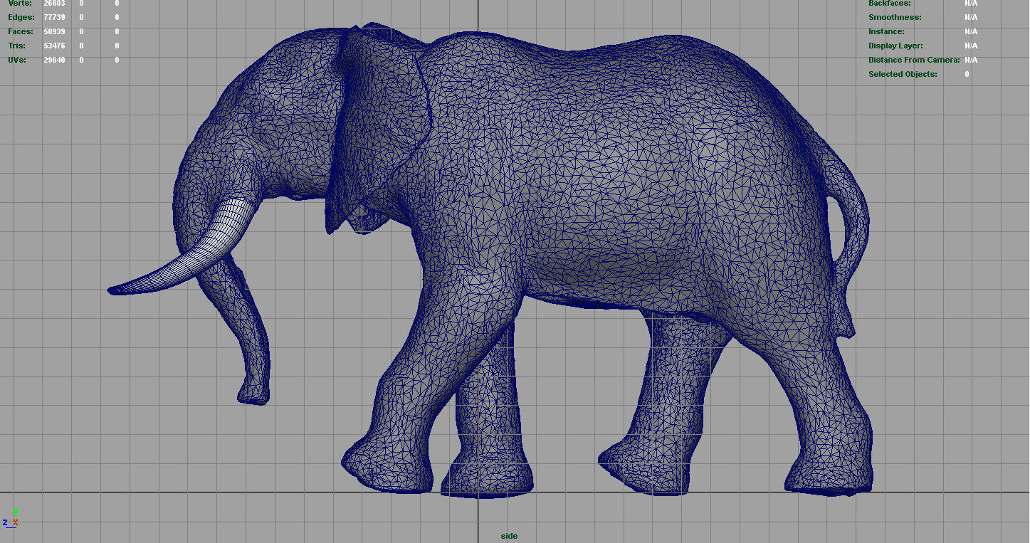 African Elephant Low-poly 3D model_11