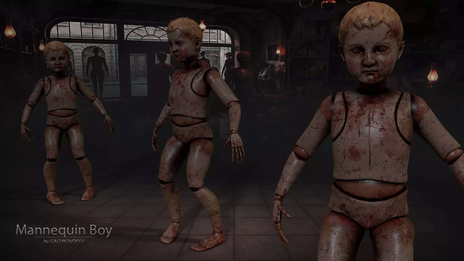 Mannequin Boy Low-poly 3D model