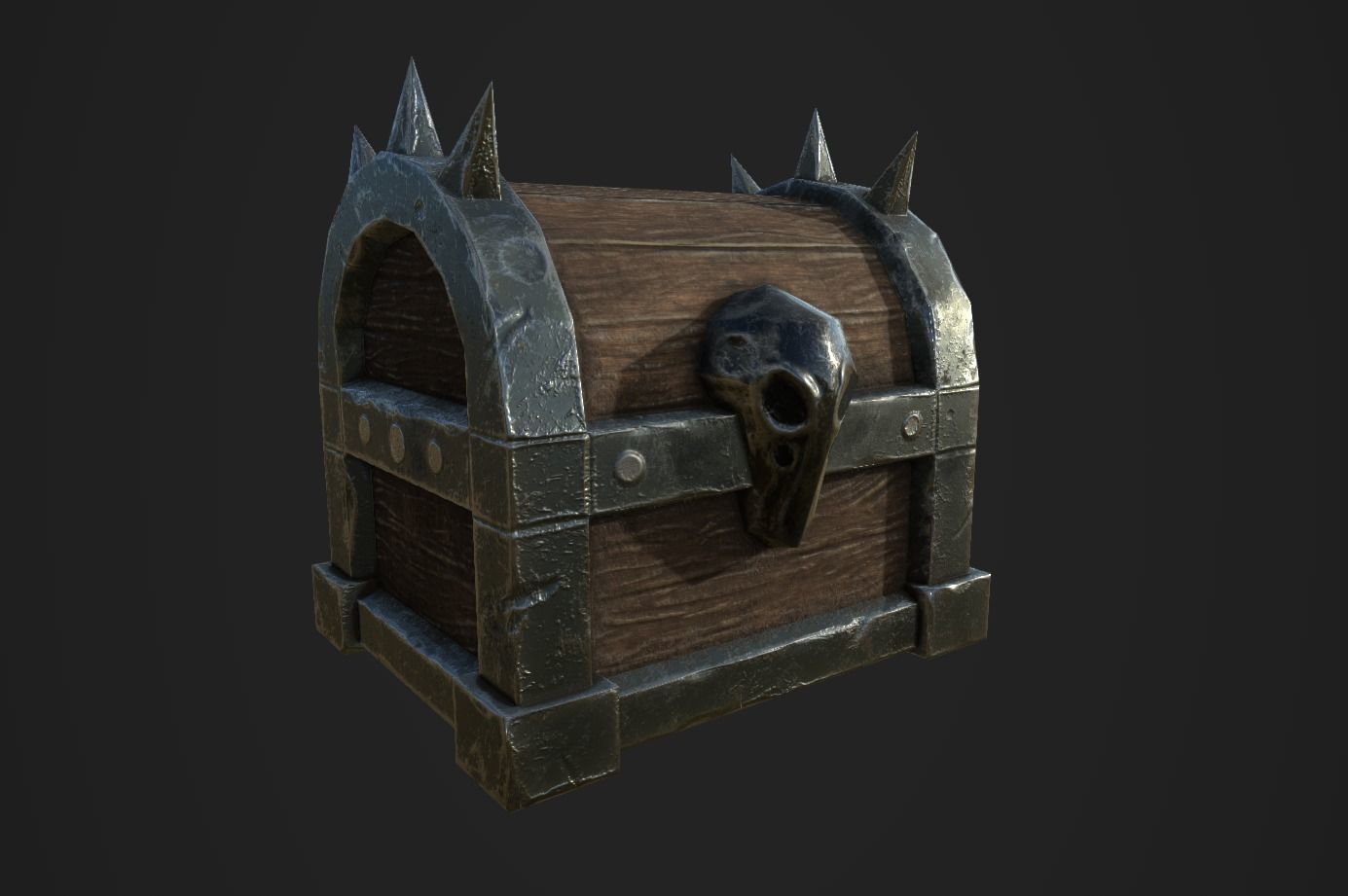 Chests Fantasy PBR Low-poly 3D model_11