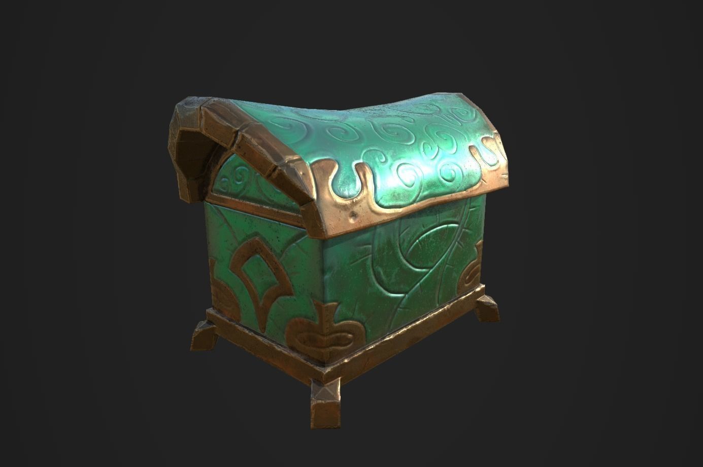 Chests Fantasy PBR Low-poly 3D model_16