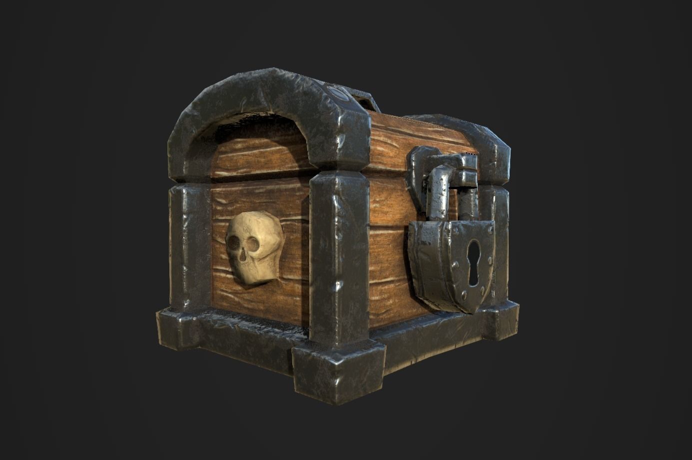 Chests Fantasy PBR Low-poly 3D model_1