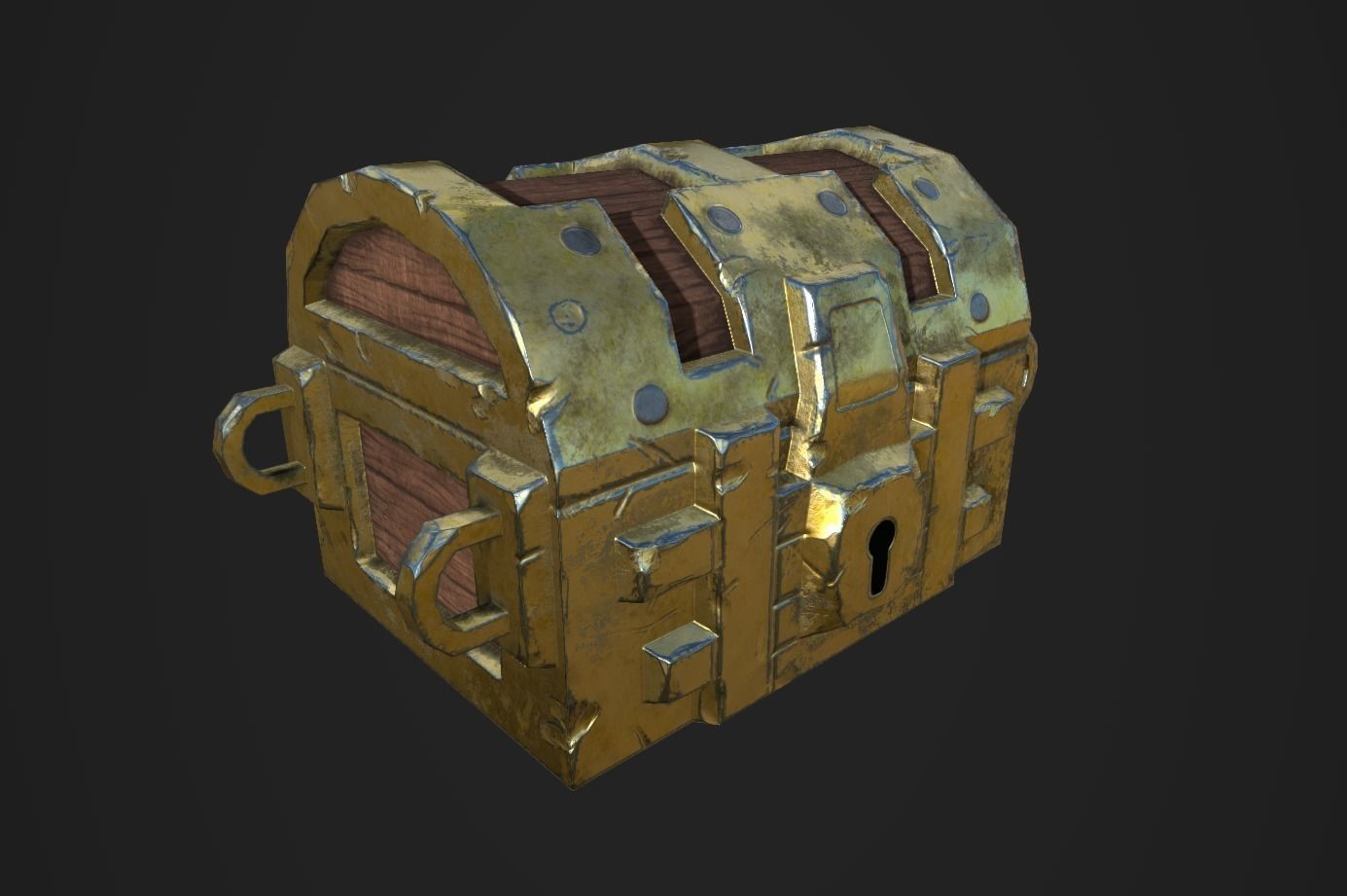 Chests Fantasy PBR Low-poly 3D model_7