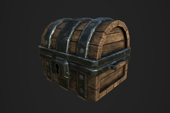 Chests Fantasy PBR Low-poly 3D model