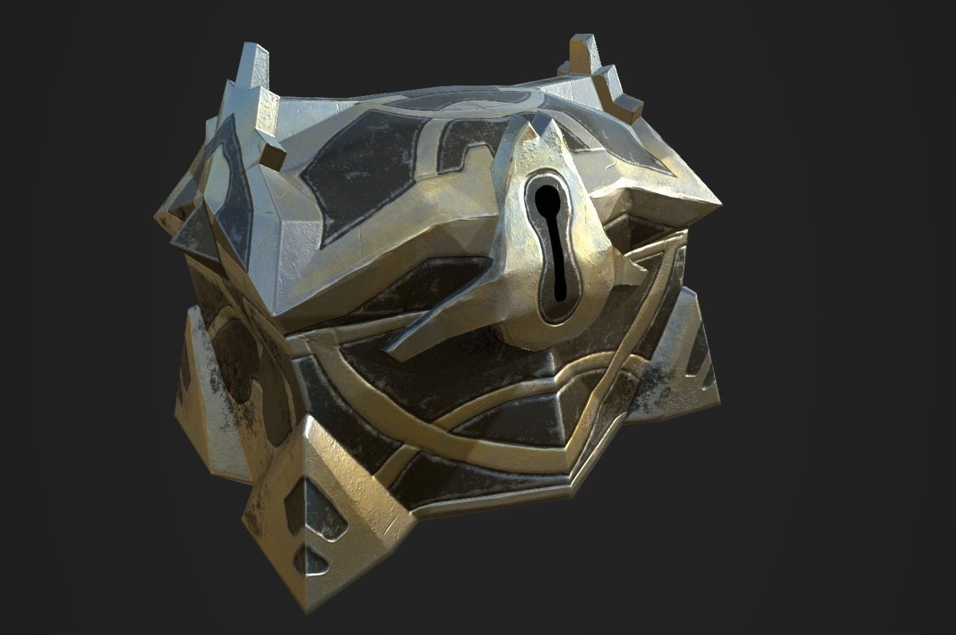 Chests Fantasy PBR Low-poly 3D model_4
