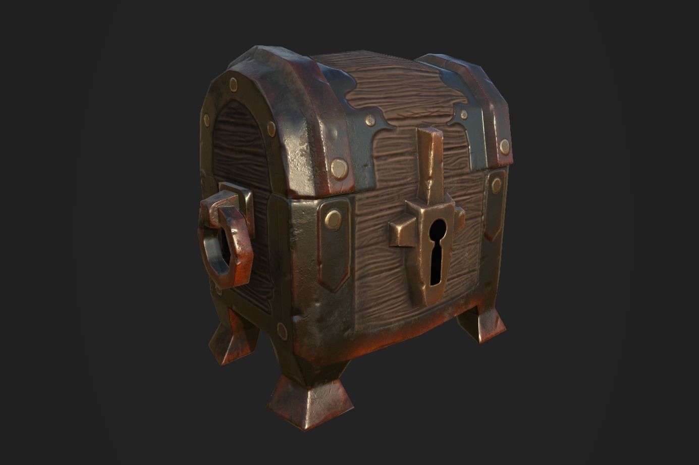 Chests Fantasy PBR Low-poly 3D model_10