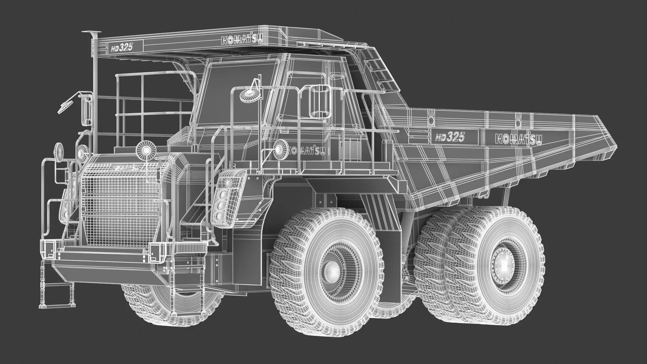 Komatsu HD325-8 Mechanical Truck 3D model | CGTrader