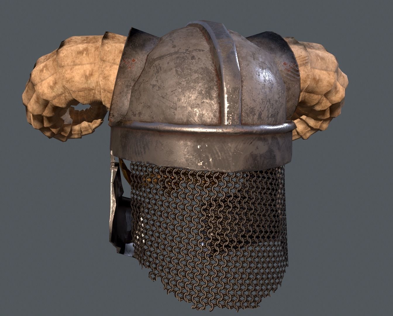 Viking Helm Free low-poly 3D model_2