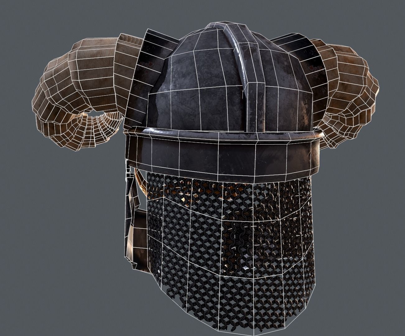 Viking Helm Free low-poly 3D model_5