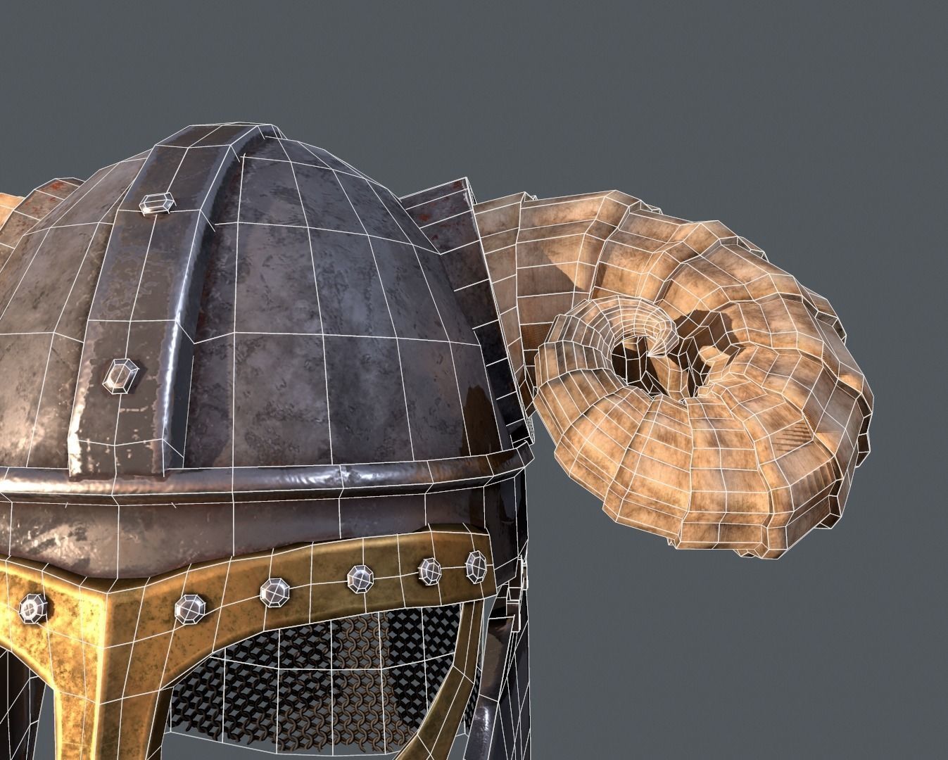 Viking Helm Free low-poly 3D model_6
