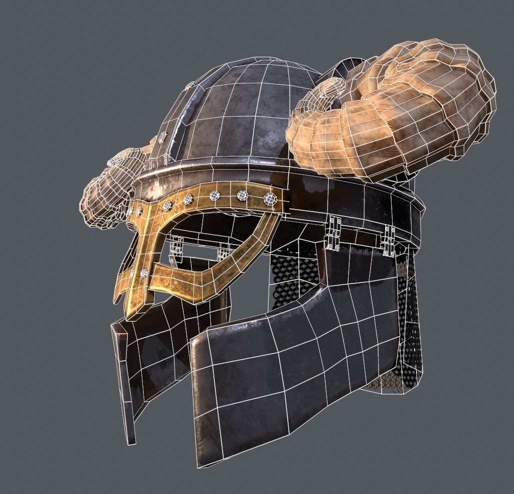 Viking Helm Free low-poly 3D model_7