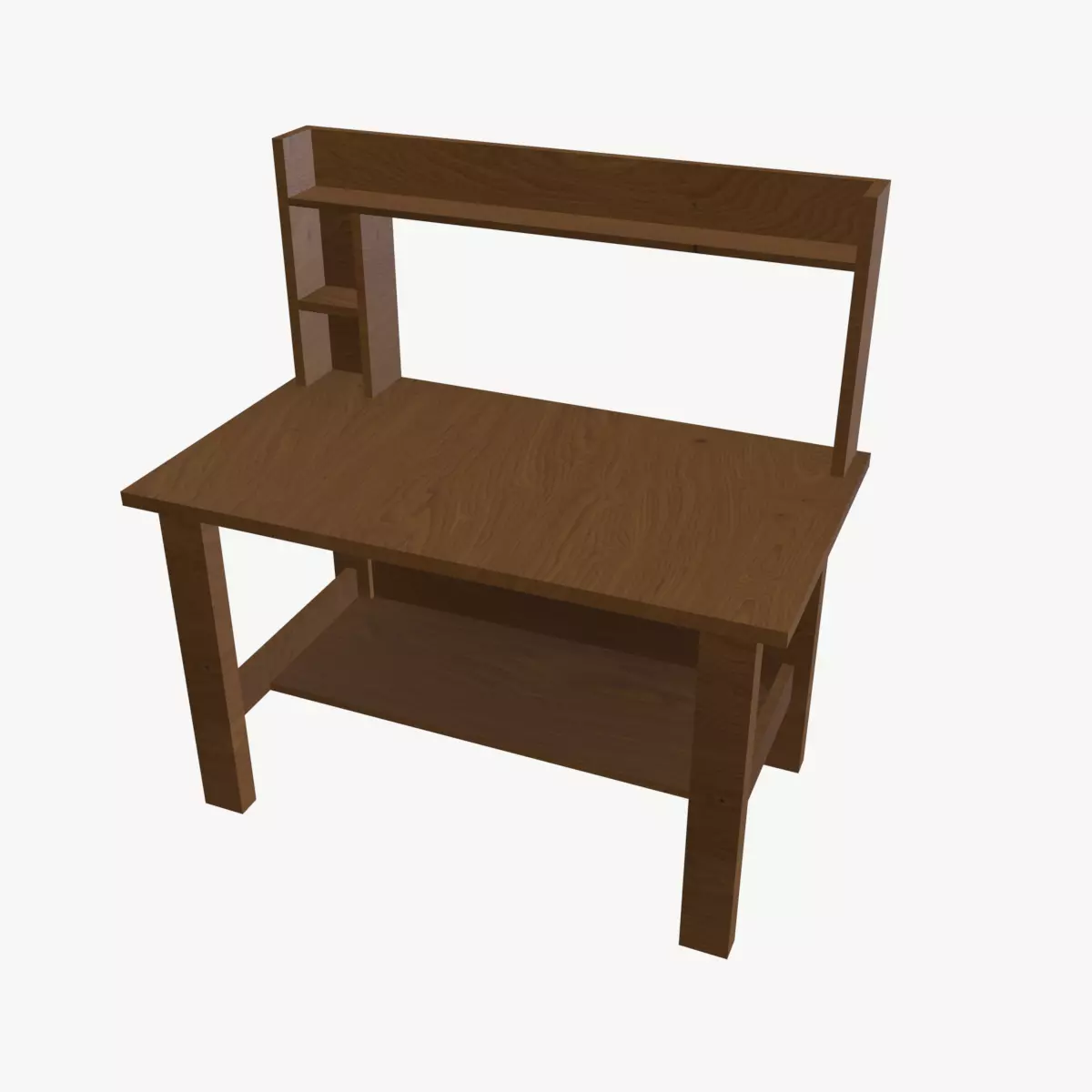 Study table Low-poly 3D model