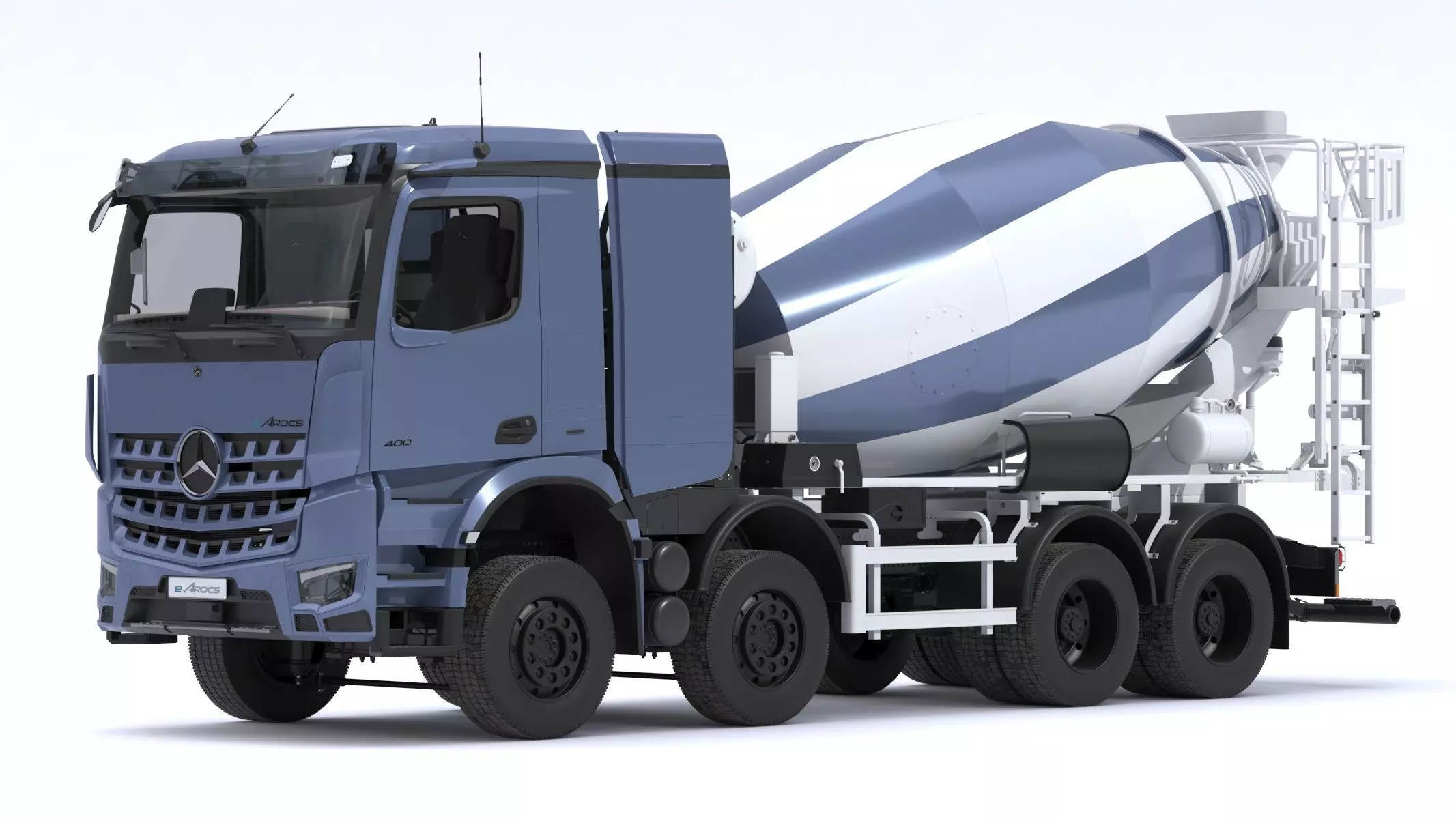 Mercedes Benz eArocs 400 Electric Truck Mixer 3D model