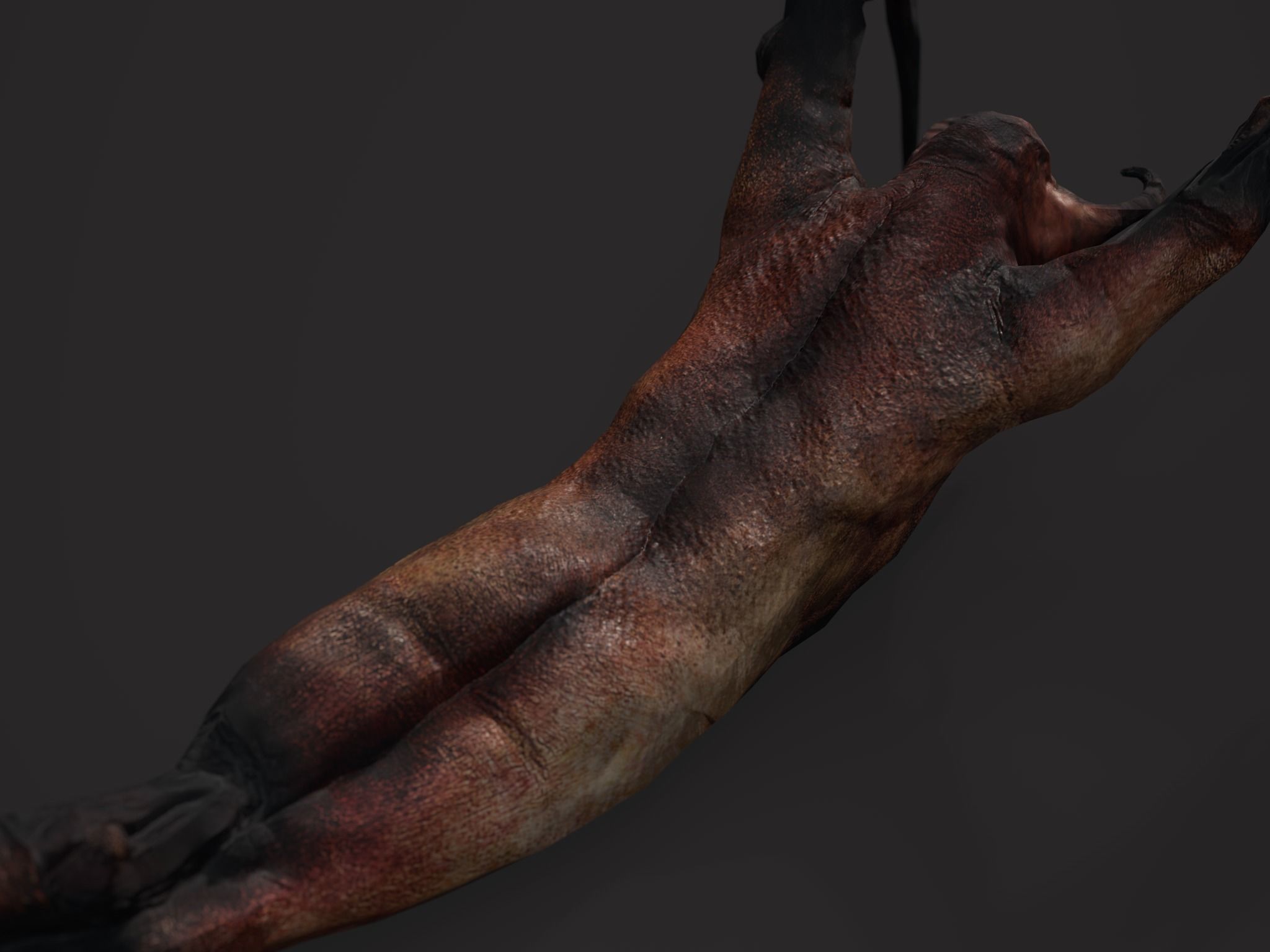 Creepy Horror Monster - PBR and Animated Low-poly 3D model_2