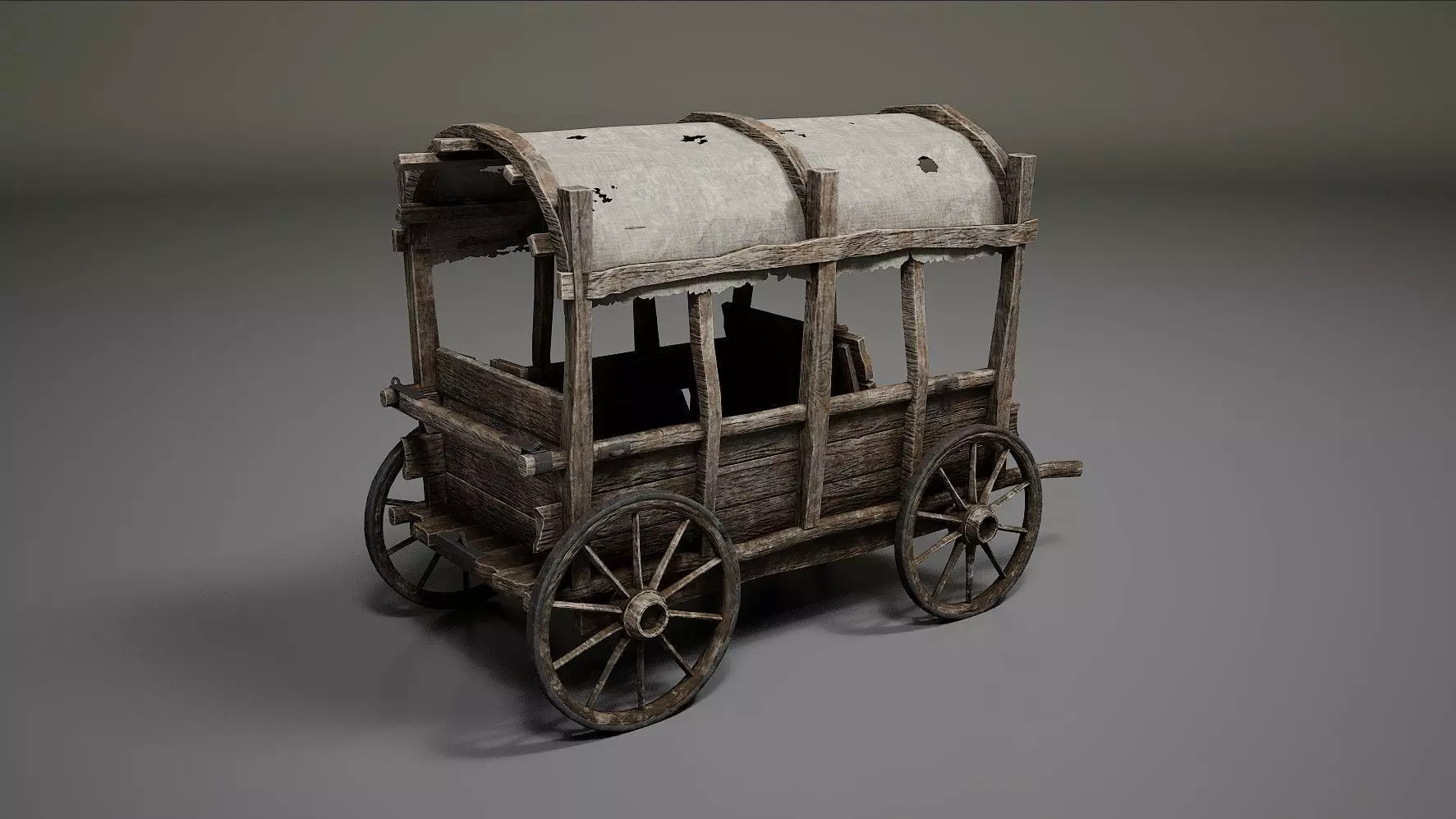 Cart Asset - Environment Asset For Game Low-poly 3D model