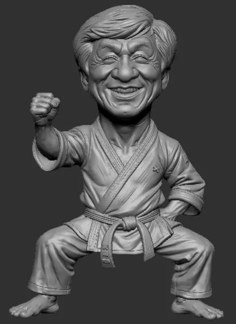 Jackie Chan Caricature for 3D printing 3D print model