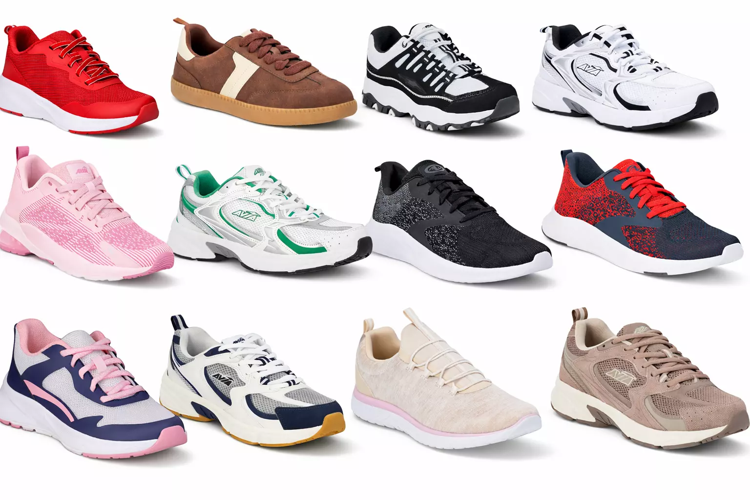 Stylish Sneakers Collection 12 Types Casual Sport Shoes Pack Low-poly 3D model