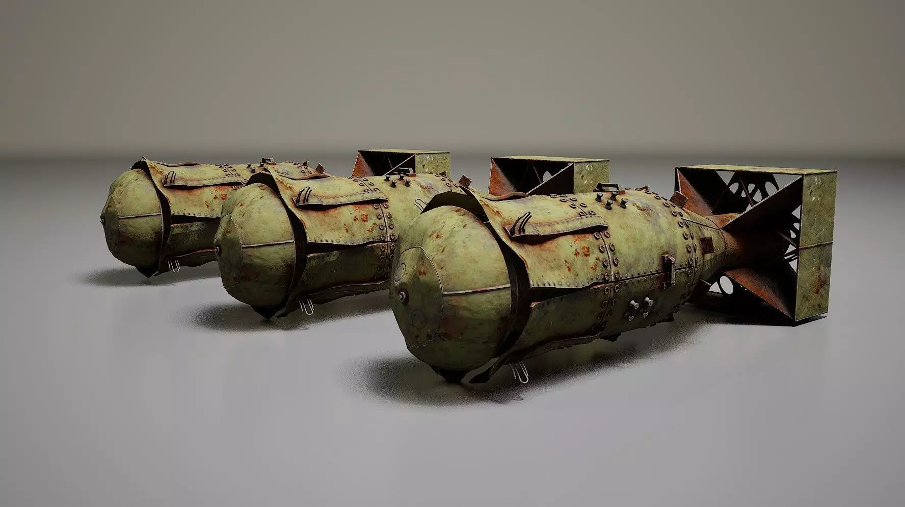 Atomic Bomb Low-poly 3D model