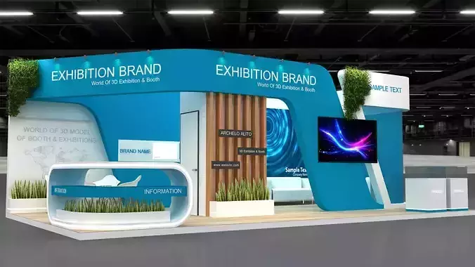 exhibition booth stall 3D model | CGTrader