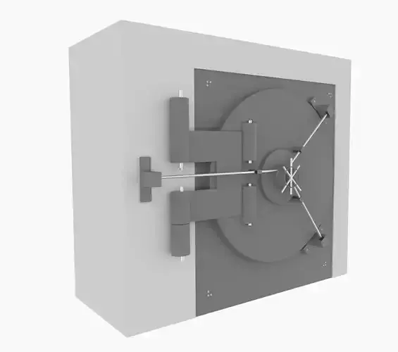 Bank vault door Free 3D model