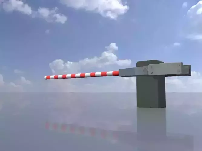 Railway Crossing Barrier 3 m closed