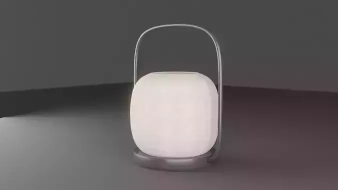 Modern Zen Lantern - Minimalist Portable Lamp 3D model 3