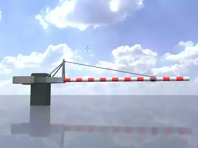 Railway Crossing Barrier 4 m closed