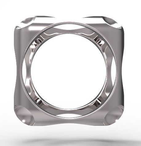 Cube Ring 3D print model_1
