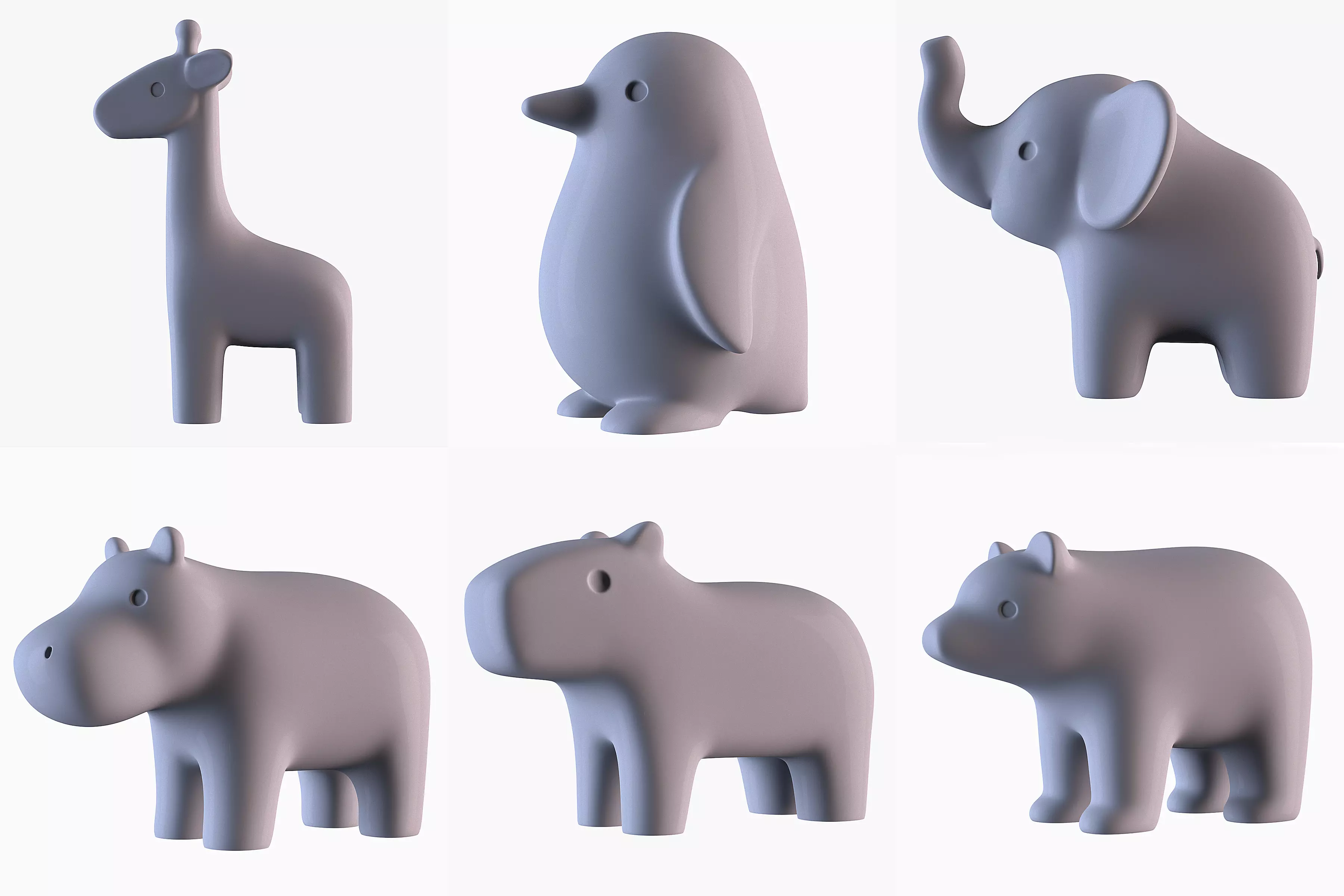 Whimsy Animals Collection 3D print model