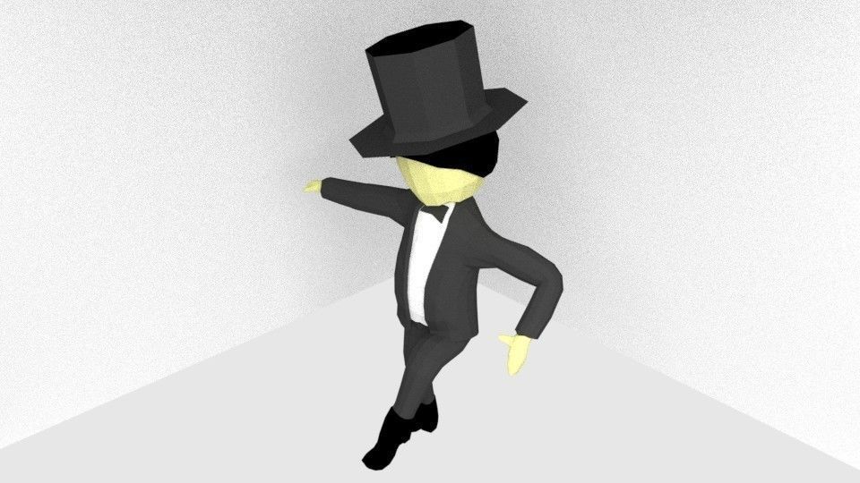 Magician LOWPOLY RIGGED Low-poly 3D model_3