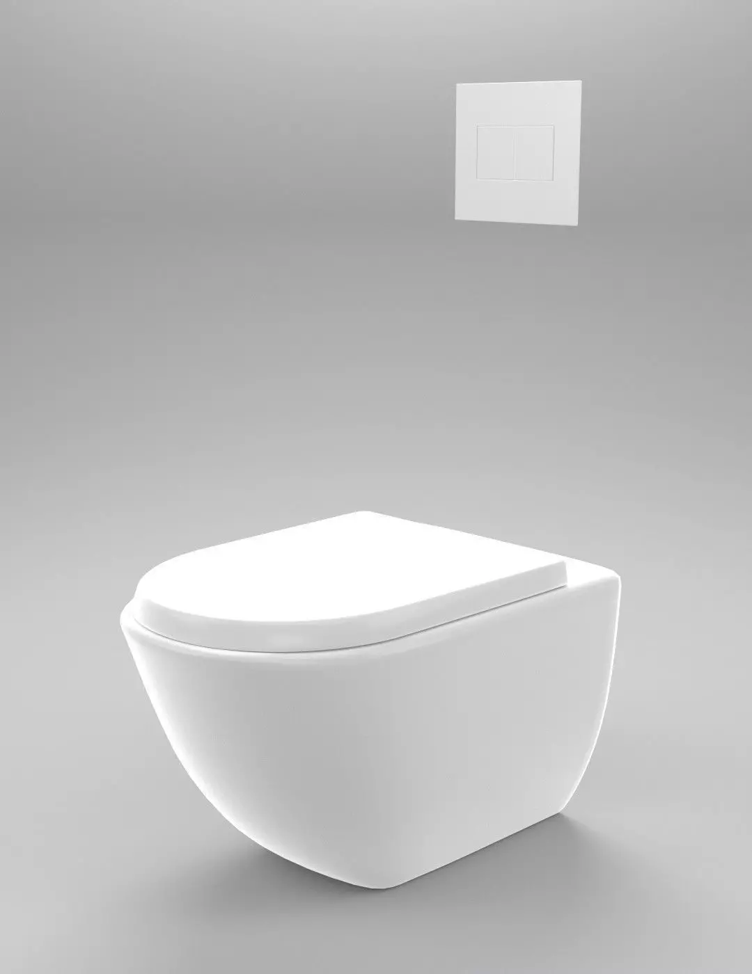 Wall Hung Toilet 3D model_0