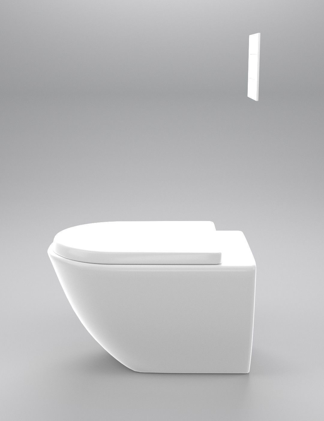 Wall Hung Toilet 3D model_3