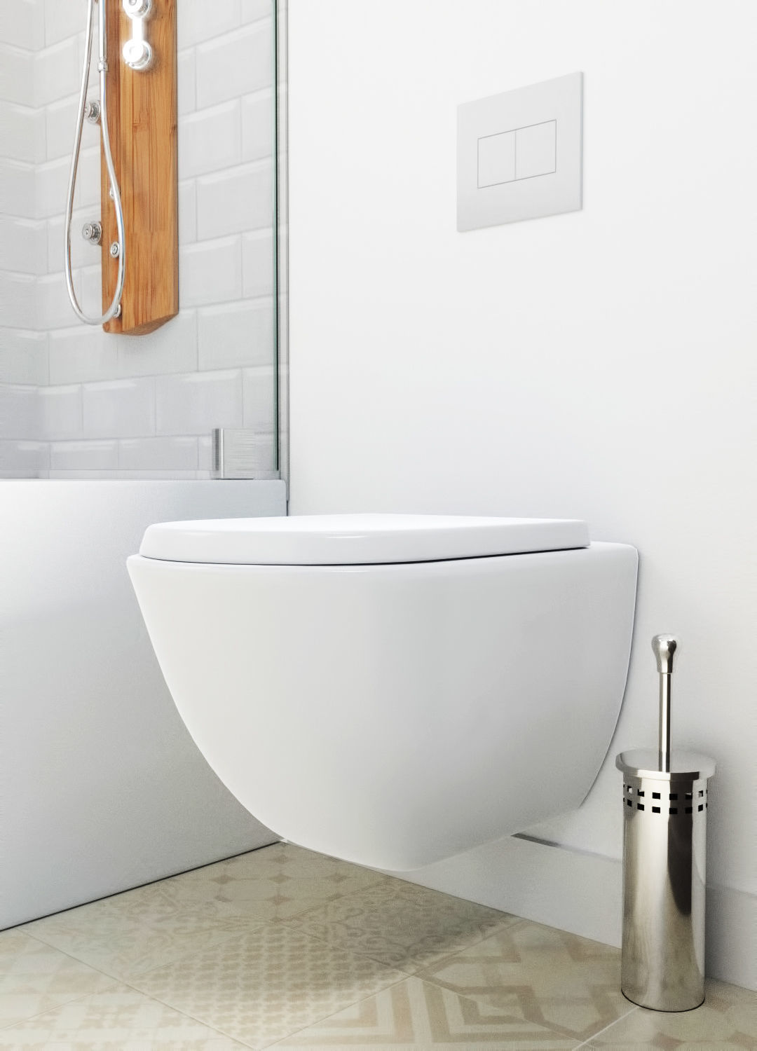 Wall Hung Toilet 3D model_1