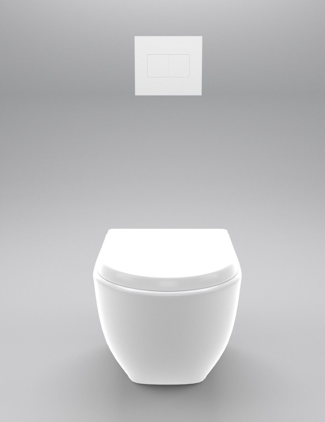 Wall Hung Toilet 3D model_2